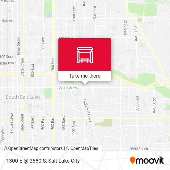 1300 E @ 2680 S map