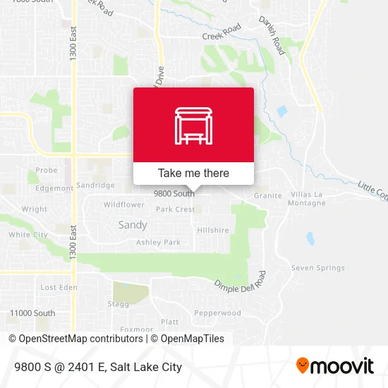 9800 S @ 2401 E map