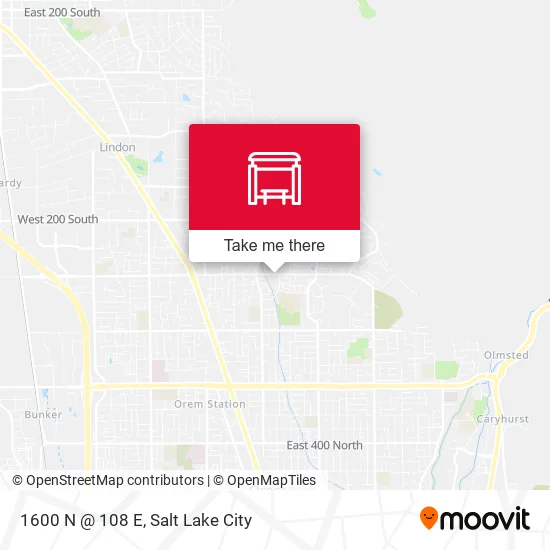 1600 N @ 108 E map