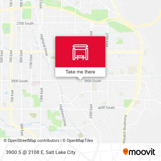 3900 S @ 2108 E map