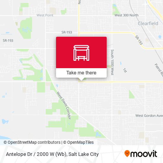 Antelope Dr / 2000 W (Wb) map