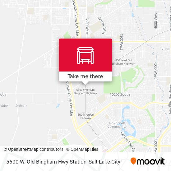 5600 W. Old Bingham Hwy Station map