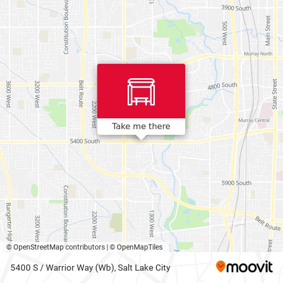 5400 S / Warrior Way (Wb) map