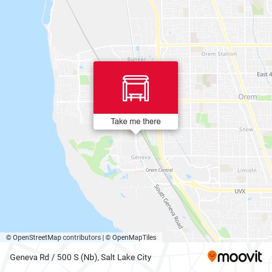 Geneva Rd / 500 S (Nb) map