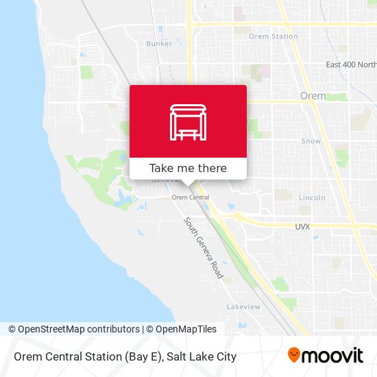 Orem Central Station (Bay E) map