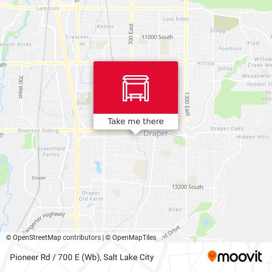 Mapa de Pioneer Rd / 700 E (Wb)