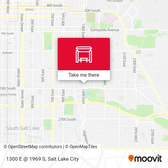 1300 E @ 1969 S map