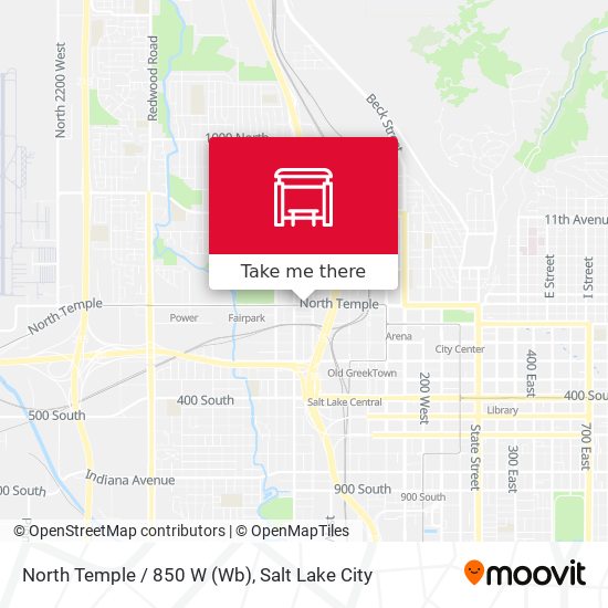 North Temple / 850 W (Wb) map