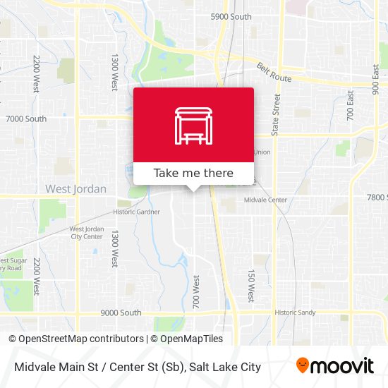 Midvale Main St / Center St (Sb) map