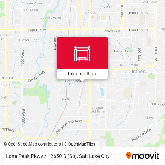 Lone Peak Pkwy / 12650 S (Sb) map
