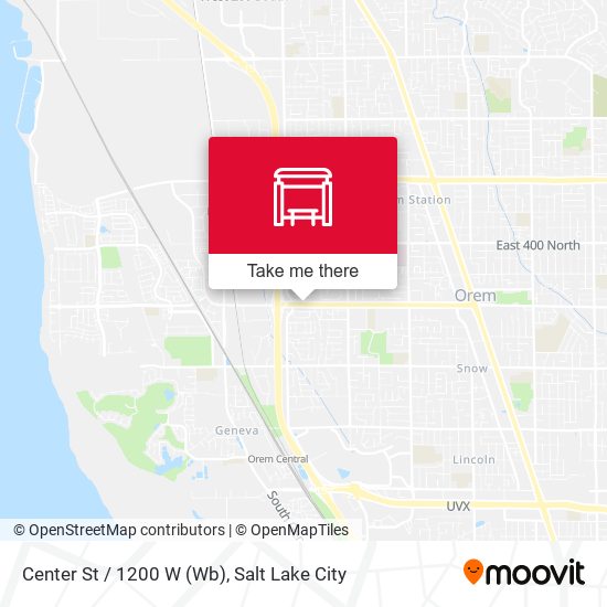 Center St / 1200 W (Wb) map