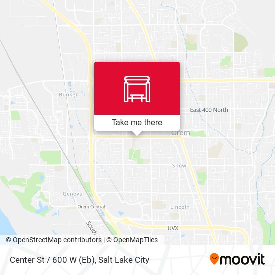 Mapa de Center St / 600 W (Eb)