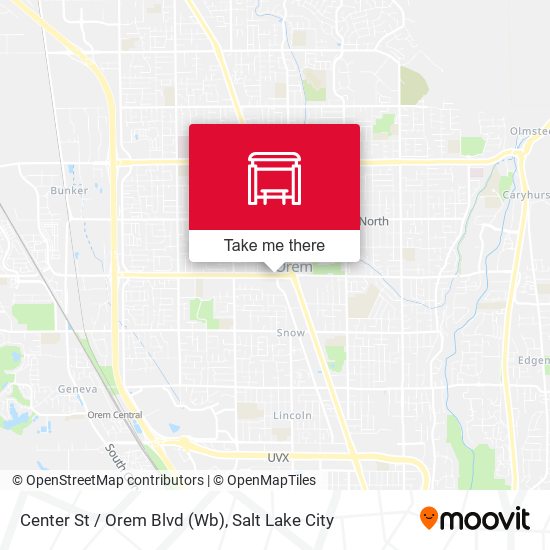 Center St / Orem Blvd (Wb) map