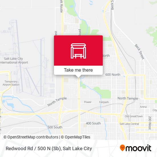 Redwood Rd / 500 N (Sb) map