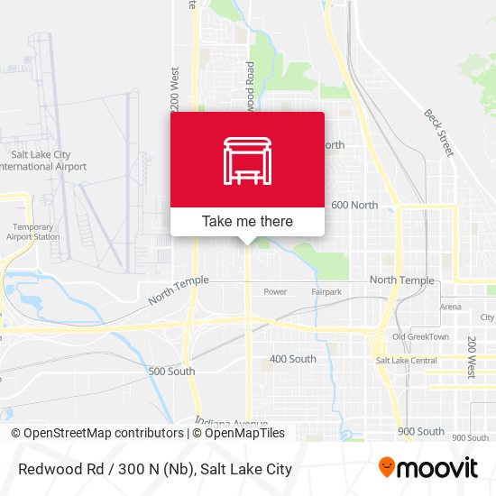 Redwood Rd / 300 N (Nb) map