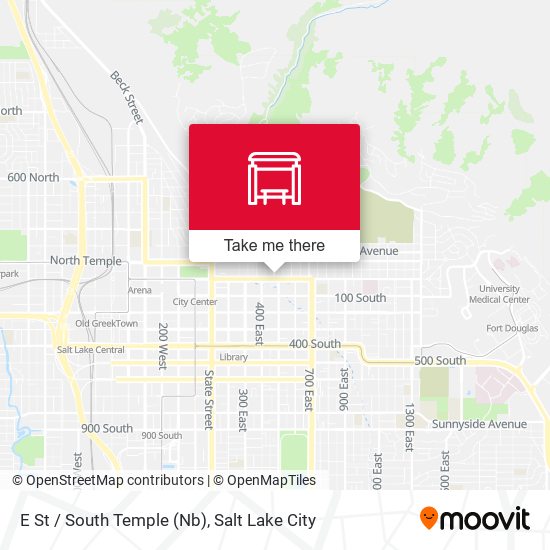 E St / South Temple (Nb) map