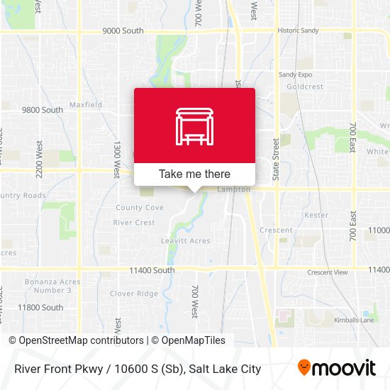 River Front Pkwy / 10600 S (Sb) map
