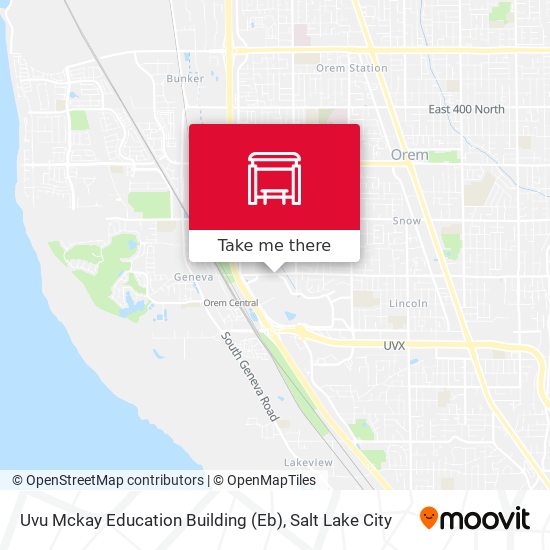 Uvu Mckay Education Building (Eb) map