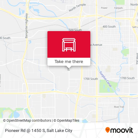 Pioneer Rd @ 1450 S map