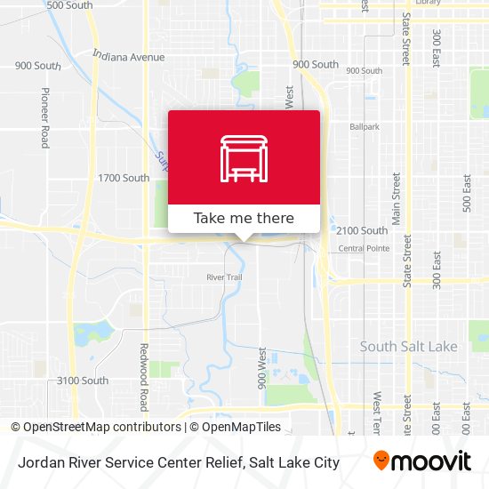 Jordan River Service Center Relief map