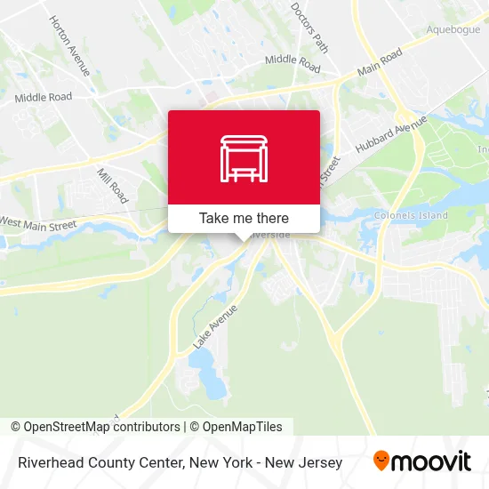 Riverhead County Center map