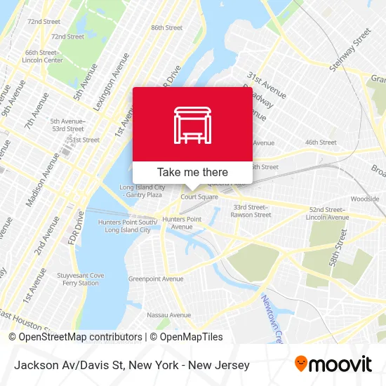 Jackson Av/Davis St map