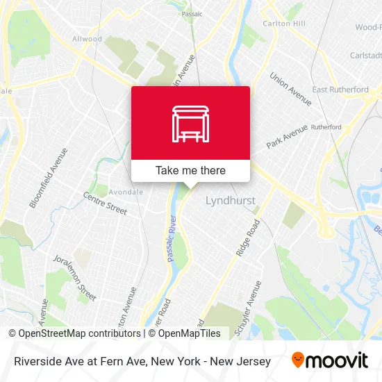 Riverside Ave at Fern Ave map