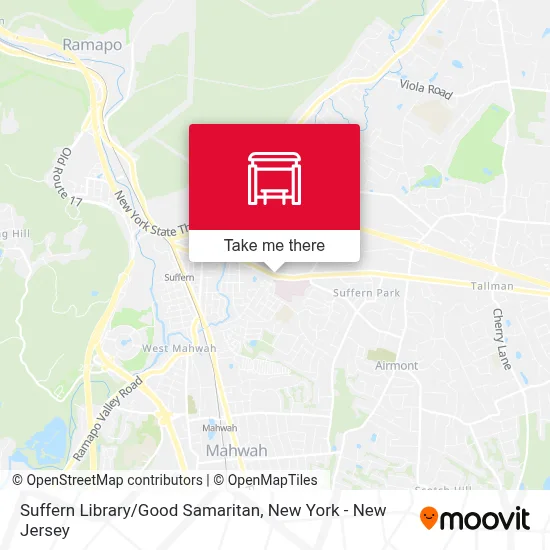 Suffern Library/Good Samaritan map