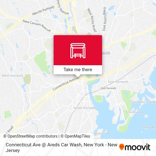 Connecticut Ave @ Areds Car Wash map