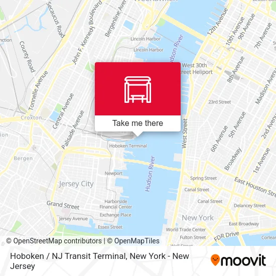 Hoboken / NJ Transit Terminal map
