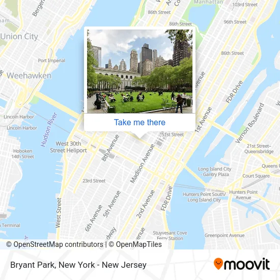 Bryant Park map
