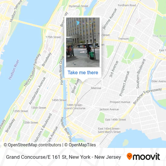 Grand Concourse/E 161 St map