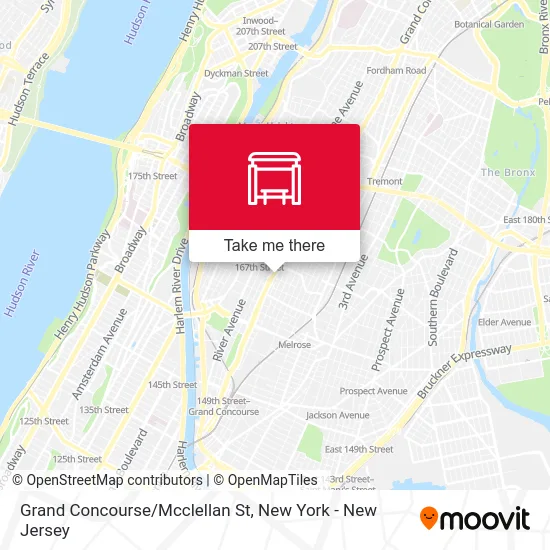 Grand Concourse/Mcclellan St map