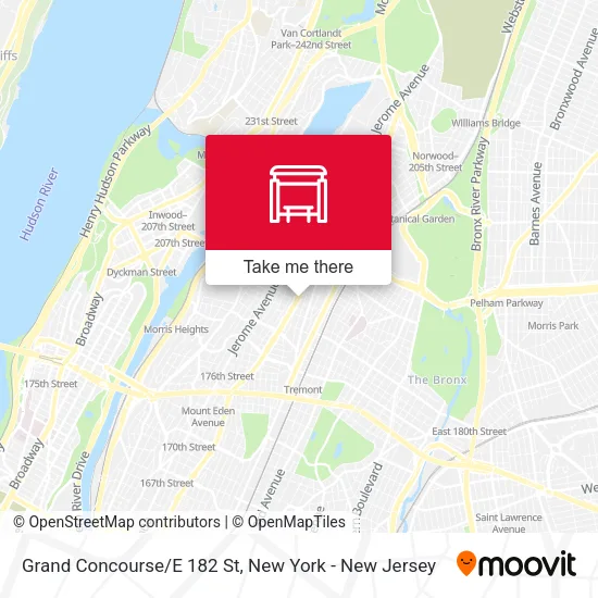 Grand Concourse/E 182 St map