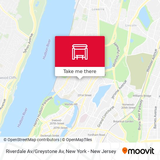 Riverdale Av/Greystone Av map