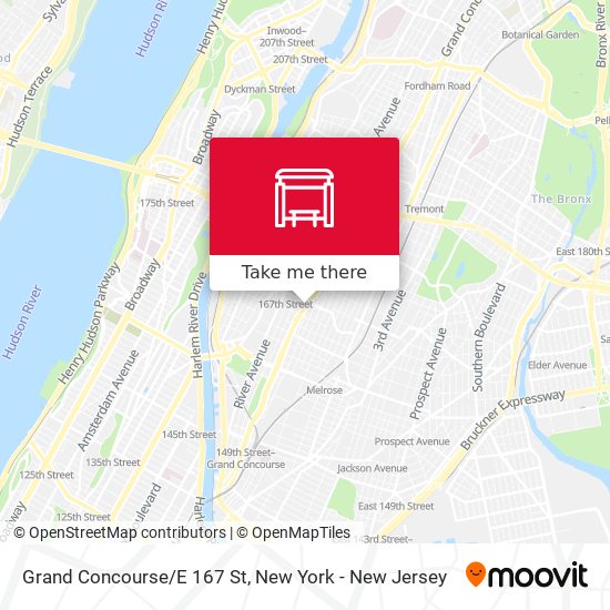 Grand Concourse/E 167 St map