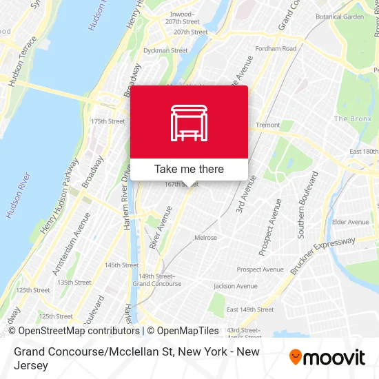 Grand Concourse/Mcclellan St map