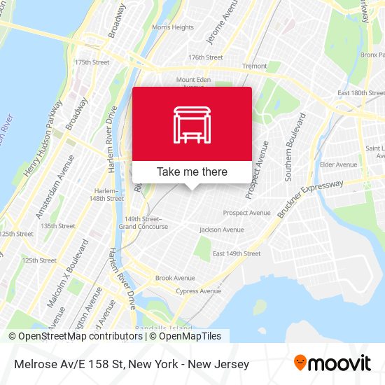 Melrose Av/E 158 St map