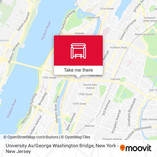 University Av / George Washington Bridge parada - Rutas, horarios y tarifas