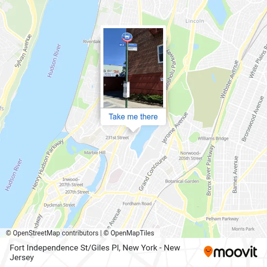 Fort Independence St/Giles Pl map