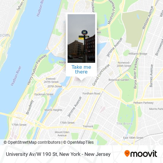 Mapa de University Av/W 190 St