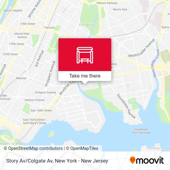 Story Av/Colgate Av map