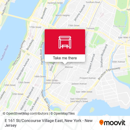 E 161 St / Concourse Village East map