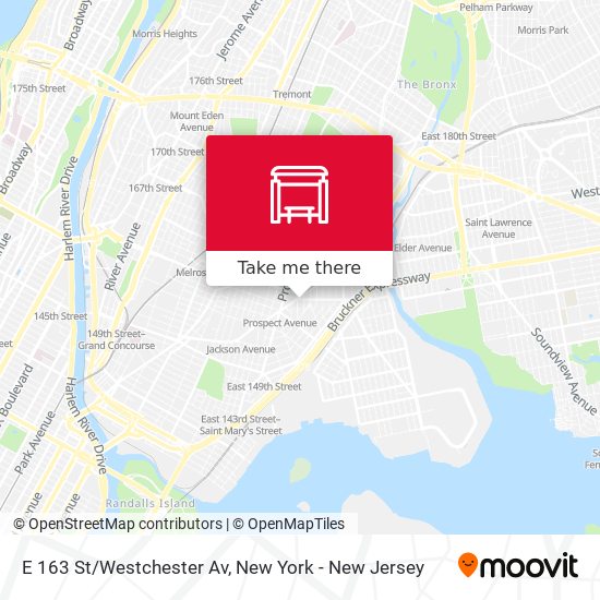 E 163 St/Westchester Av map