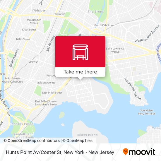 Mapa de Hunts Point Av/Coster St