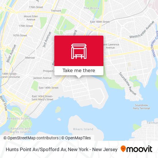 Hunts Point Av/Spofford Av map