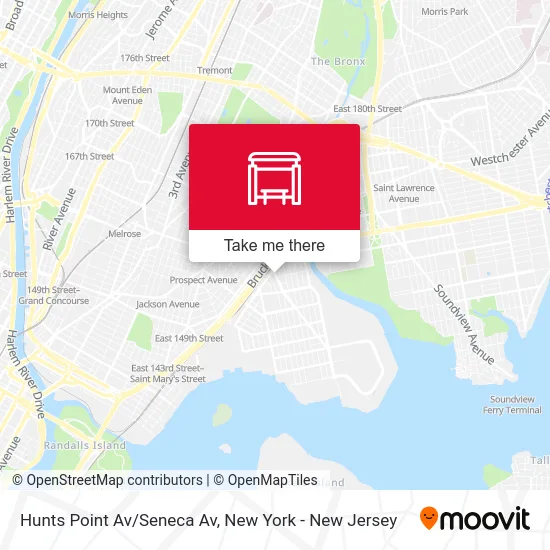 Hunts Point Av/Seneca Av map