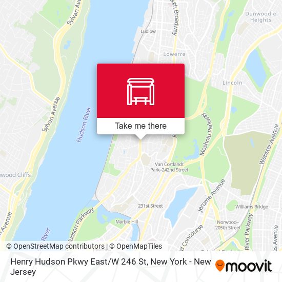 Henry Hudson Pkwy East / W 246 St map