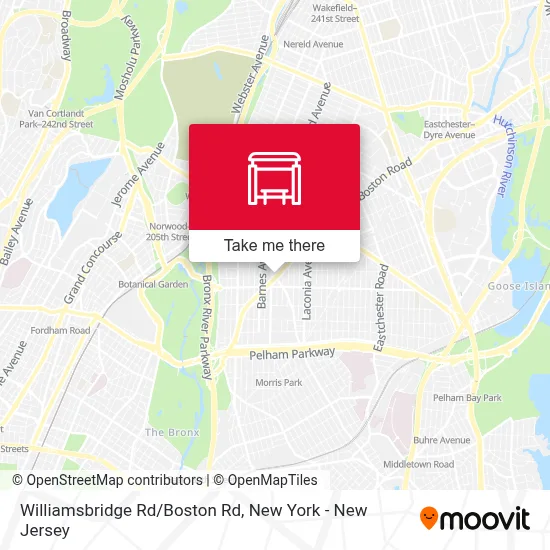 Williamsbridge Rd/Boston Rd map