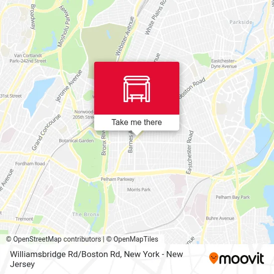Williamsbridge Rd/Boston Rd map